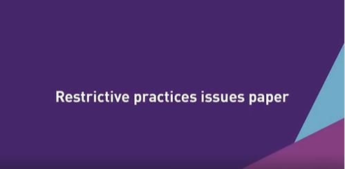 Restrictive Practices issues paper published by DRC