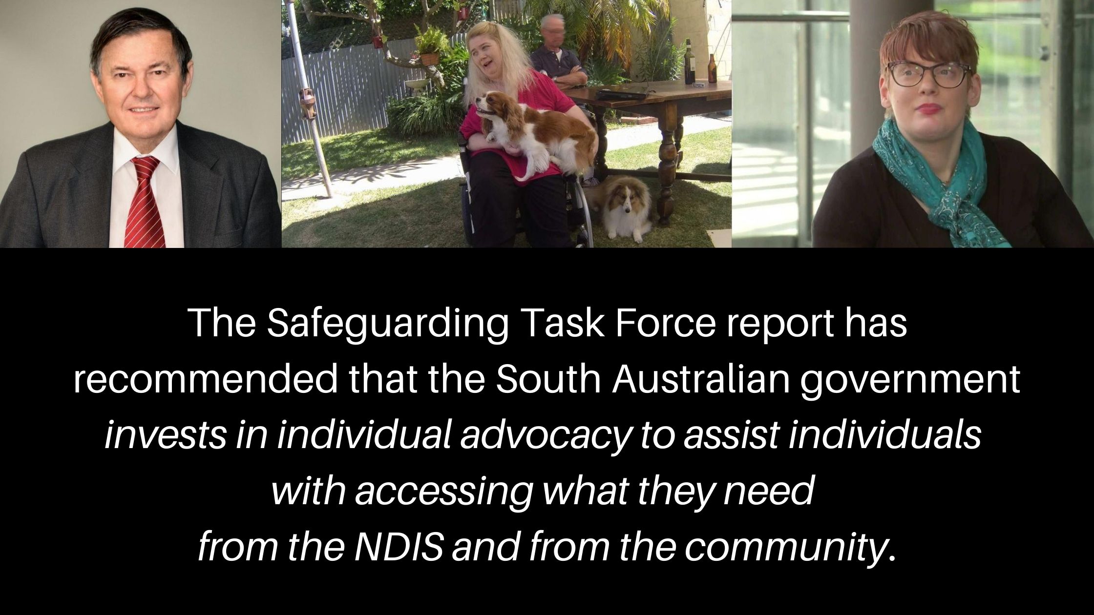 Pictures of Ann Marie Smith and Co-Chairs of Safeguarding Task Force, David Caudrey and Kelly Vincent