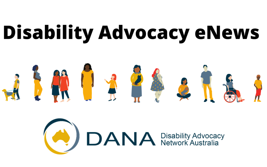 Disability Advocacy eNews - DANA logo below illustration of diverse people standing in line